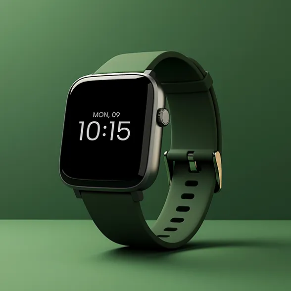 Athlete wearing smartwatch